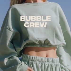(2 pc set) Daily Drills Bubble Crew & Unisex Jogger- Harbor